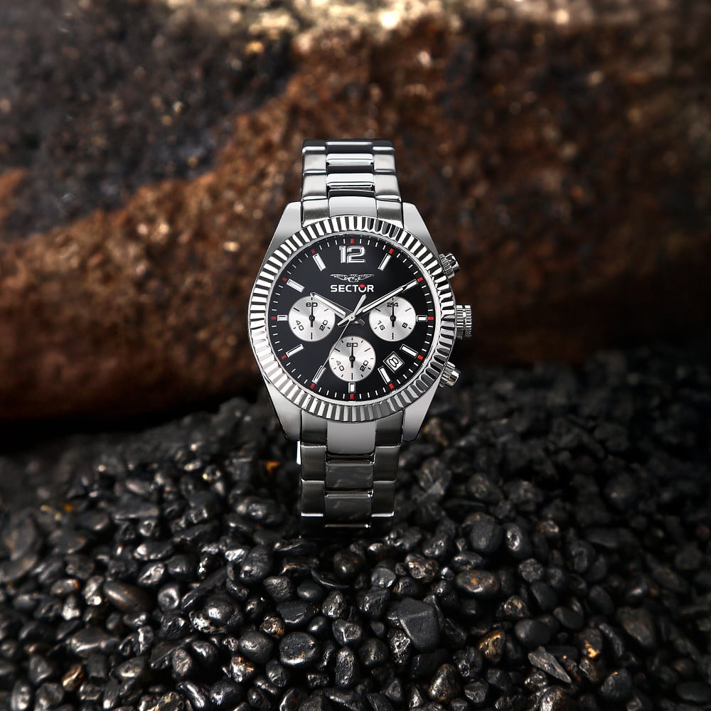Montre Homme Sector No Limits 240 - Chronographe Acier Et Or Noir - Réf. R3273640027 - Neuf Avec étiquettes