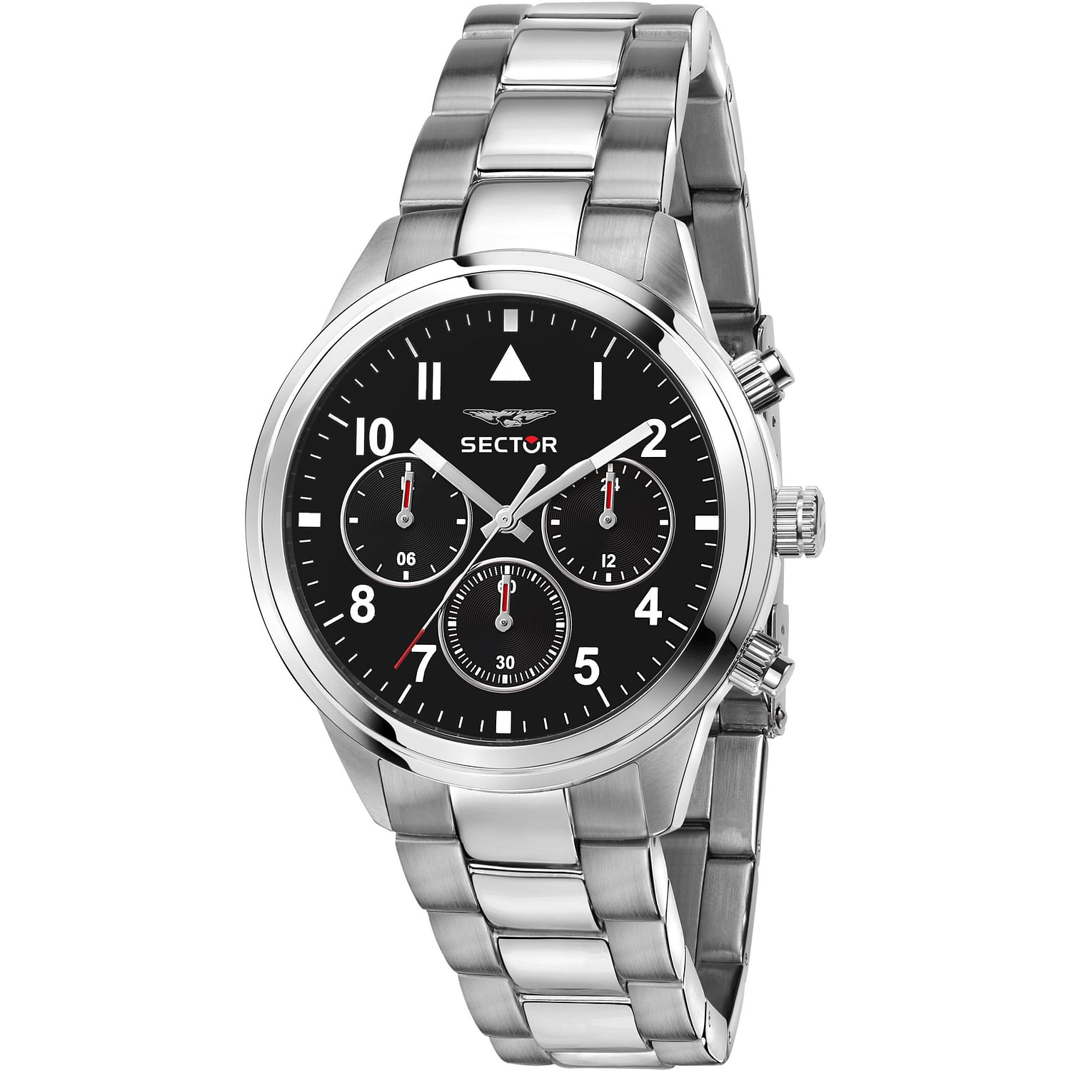 Montre Homme Sector 340 Contemporain - Boîtier Acier Argenté - Étanche 100m - Neuf Avec Étiquettes